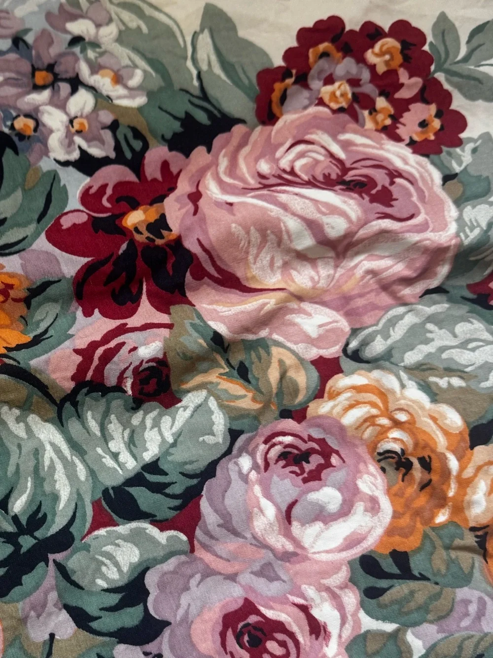 Two Ralph Lauren Vintage Floral Pillowcase Ruffle 1990s